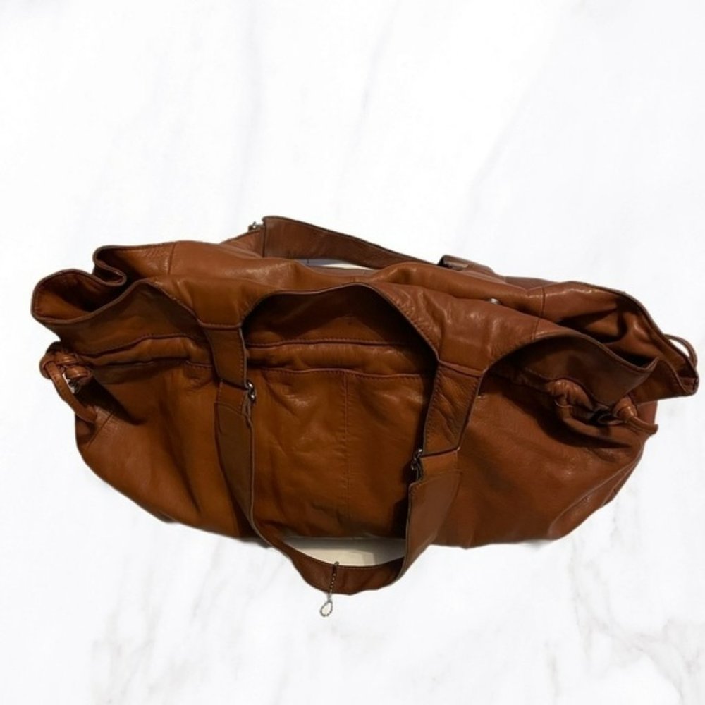 Rudsak large brown snap  closure shoulder handbag